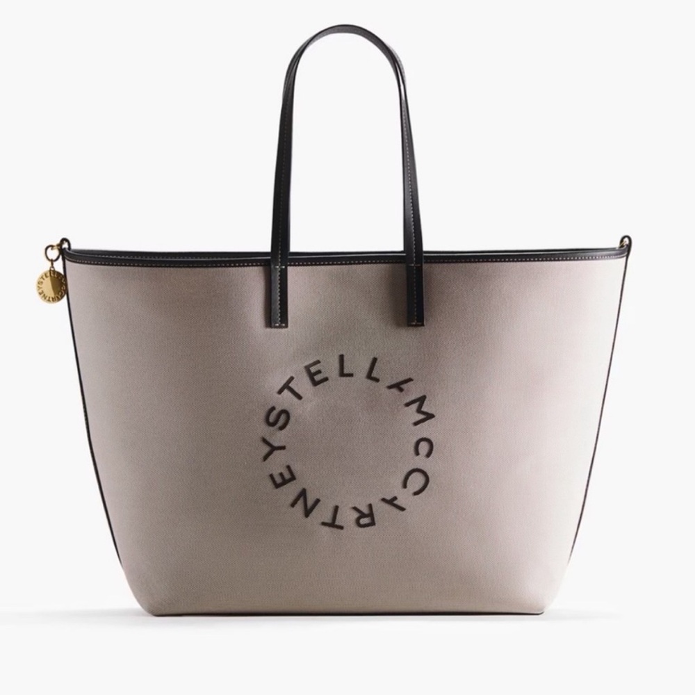 H&M Stella McCartney Beige and Black Circle Logo Tote